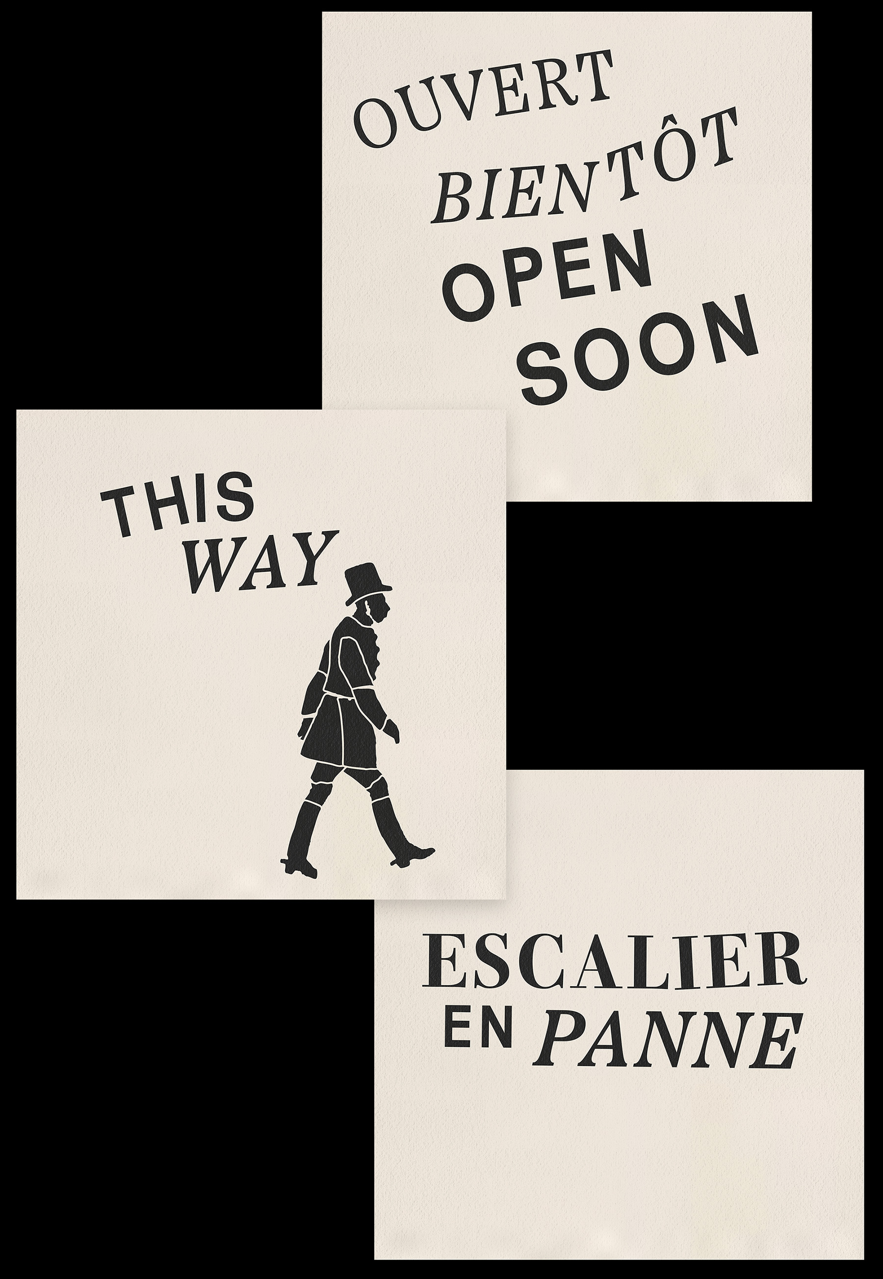 trois compositions typographiques